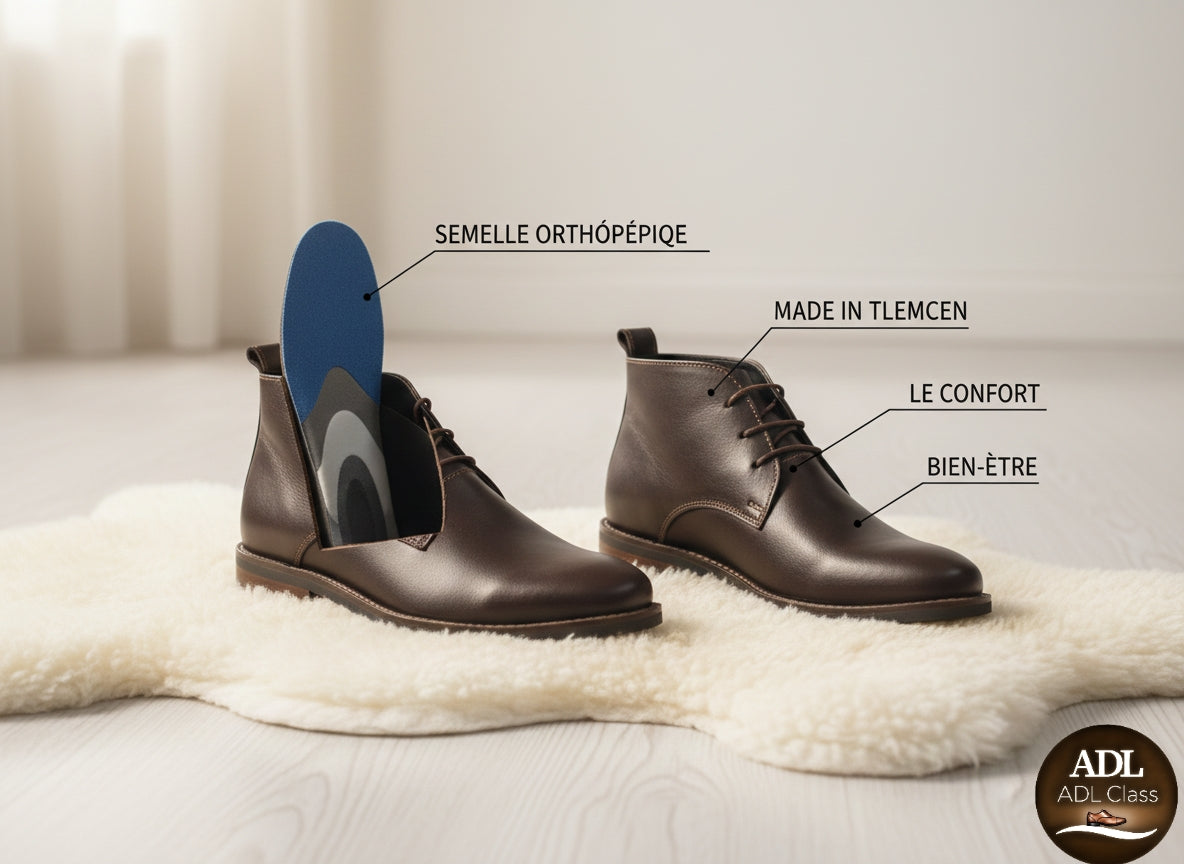 Desert Boots en Cuir Véritable de Tlemcen