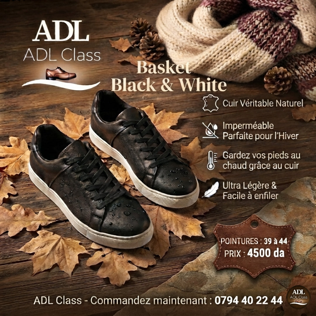 Basket en Cuir Naturel de Tlemcen