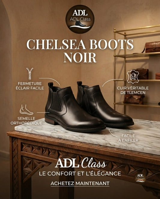 Chelsea Boots en Cuir Véritable de tlemcen