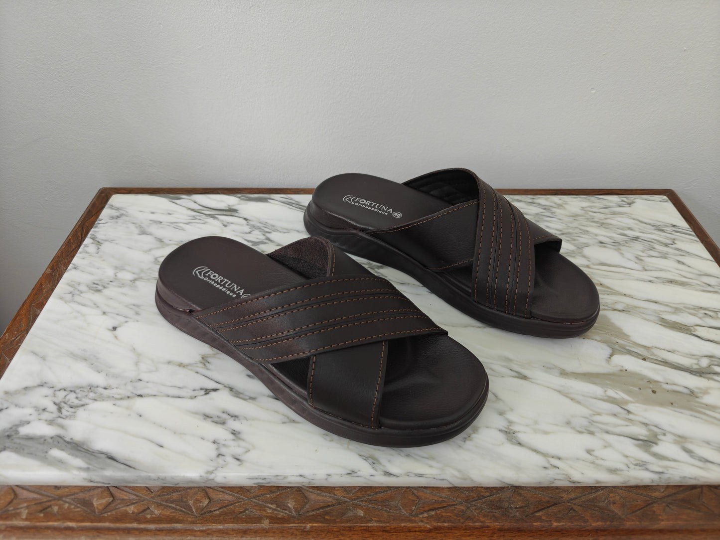 Sandales Double Semelle en Cuir véritable de Tlemcen