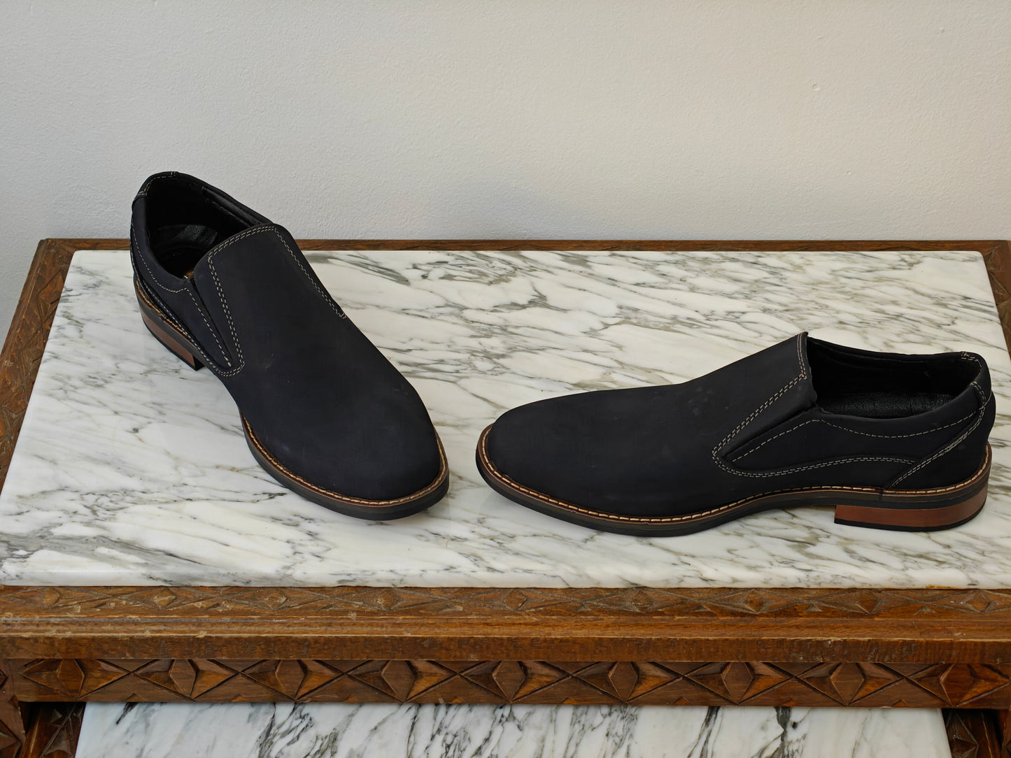 Mocassin Azur Royal en Nubuck