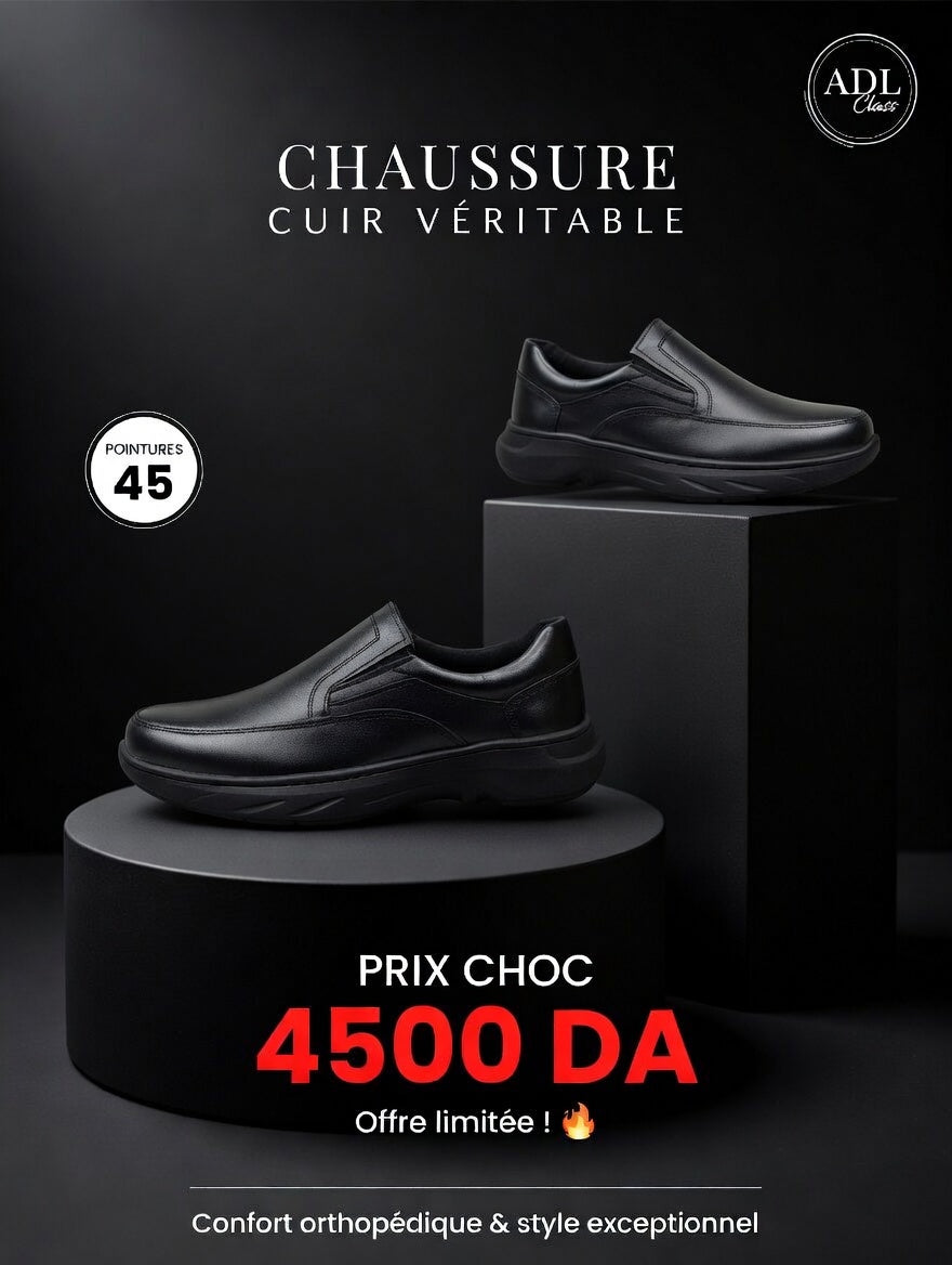 Chaussure Cuir Véritable Grande Taille