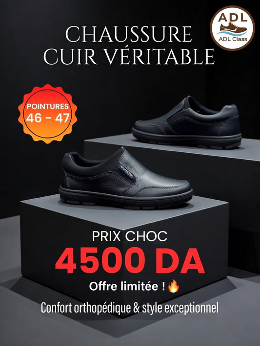 Chaussure Cuir Véritable Grande Taille